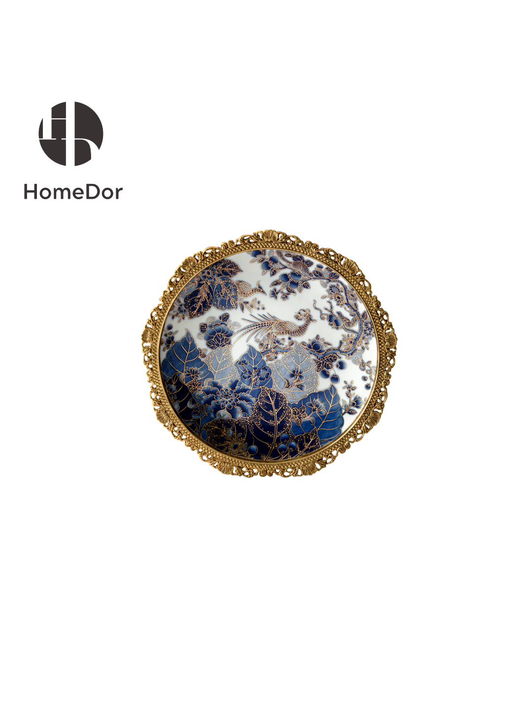 HomeDor × FH&Home | Luxe Baroque Floral & Bird Hand-Painted Porcelain Decor Set III3