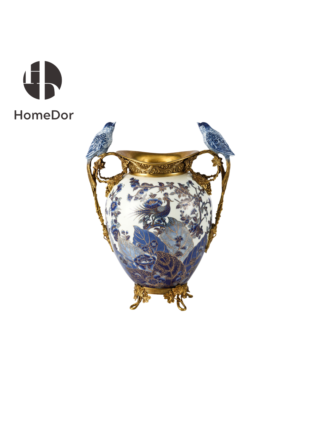 HomeDor × FH&Home | Luxe Baroque Floral & Bird Hand-Painted Porcelain Decor Set III4