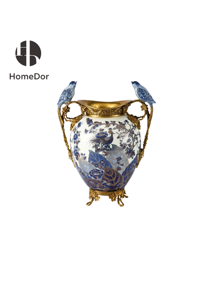 HomeDor × FH&Home | Luxe Baroque Floral & Bird Hand-Painted Porcelain Decor Set III4