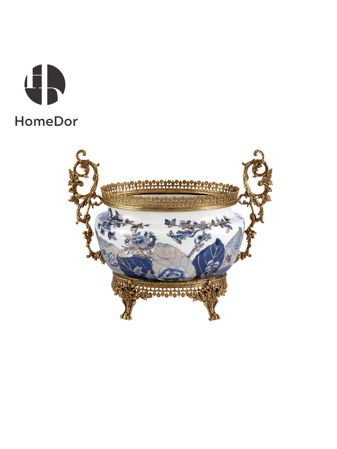 HomeDor × FH&Home | Luxe Baroque Floral & Bird Hand-Painted Porcelain Decor Set III5