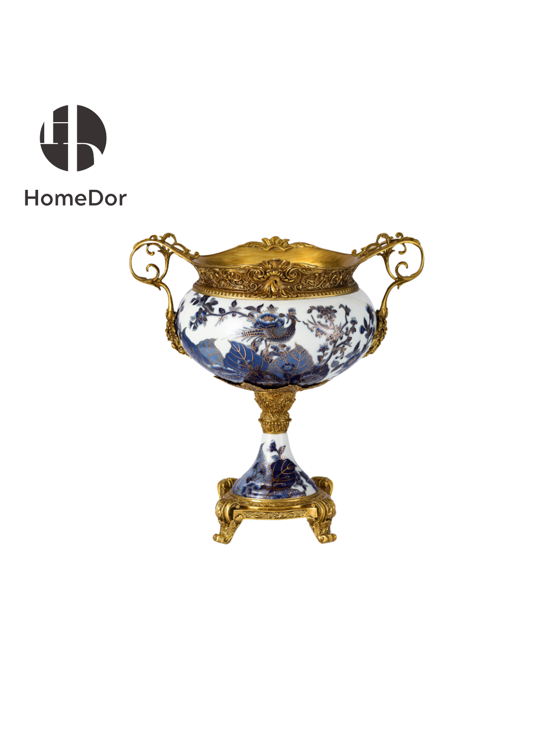 HomeDor × FH&Home | Luxe Baroque Floral & Bird Hand-Painted Porcelain Decor Set III1