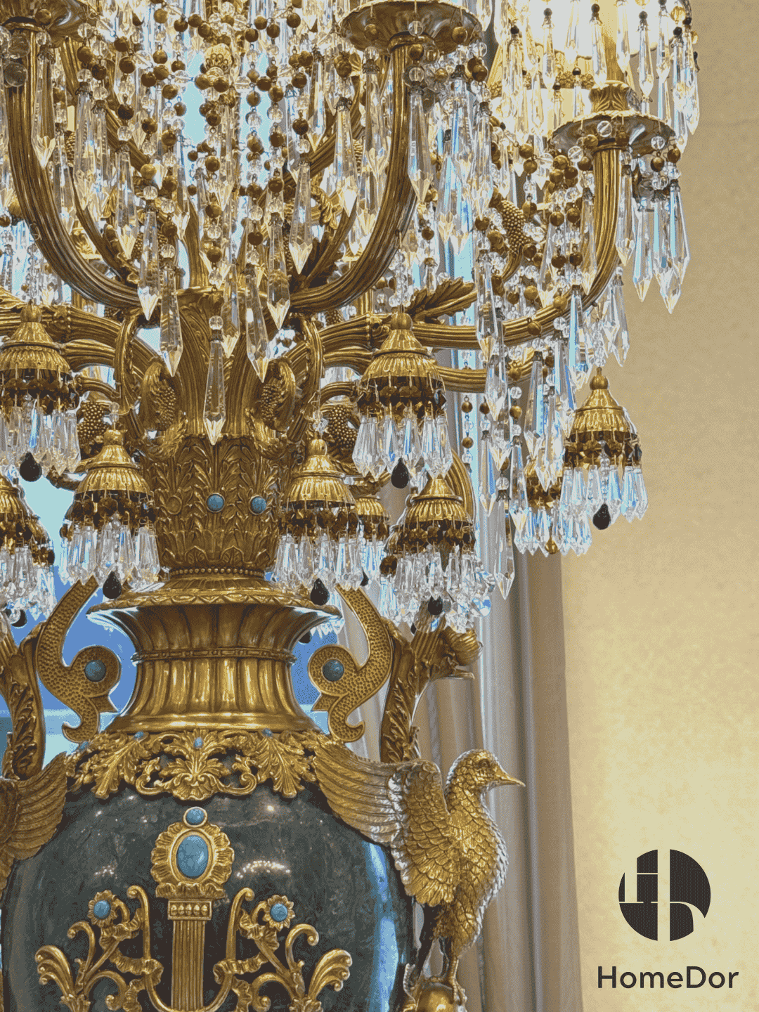 HomeDor × FH&Home | Neo-Baroque Art Deco Majesty Turquoise Floor Lamp2