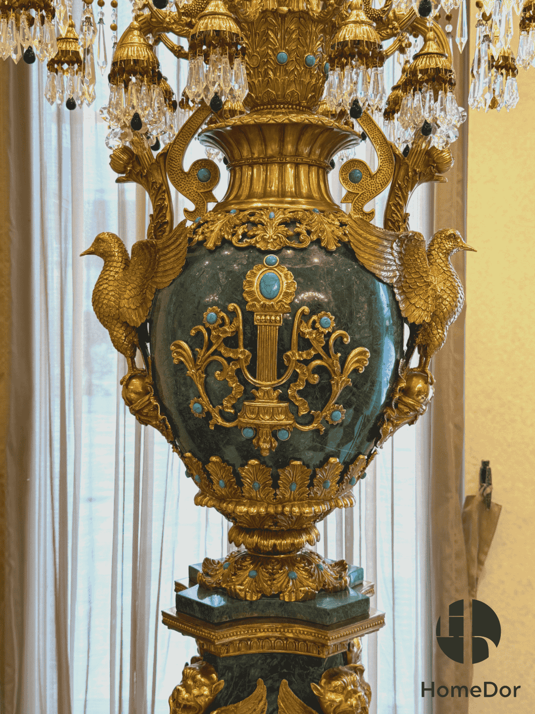 HomeDor × FH&Home | Neo-Baroque Art Deco Majesty Turquoise Floor Lamp4