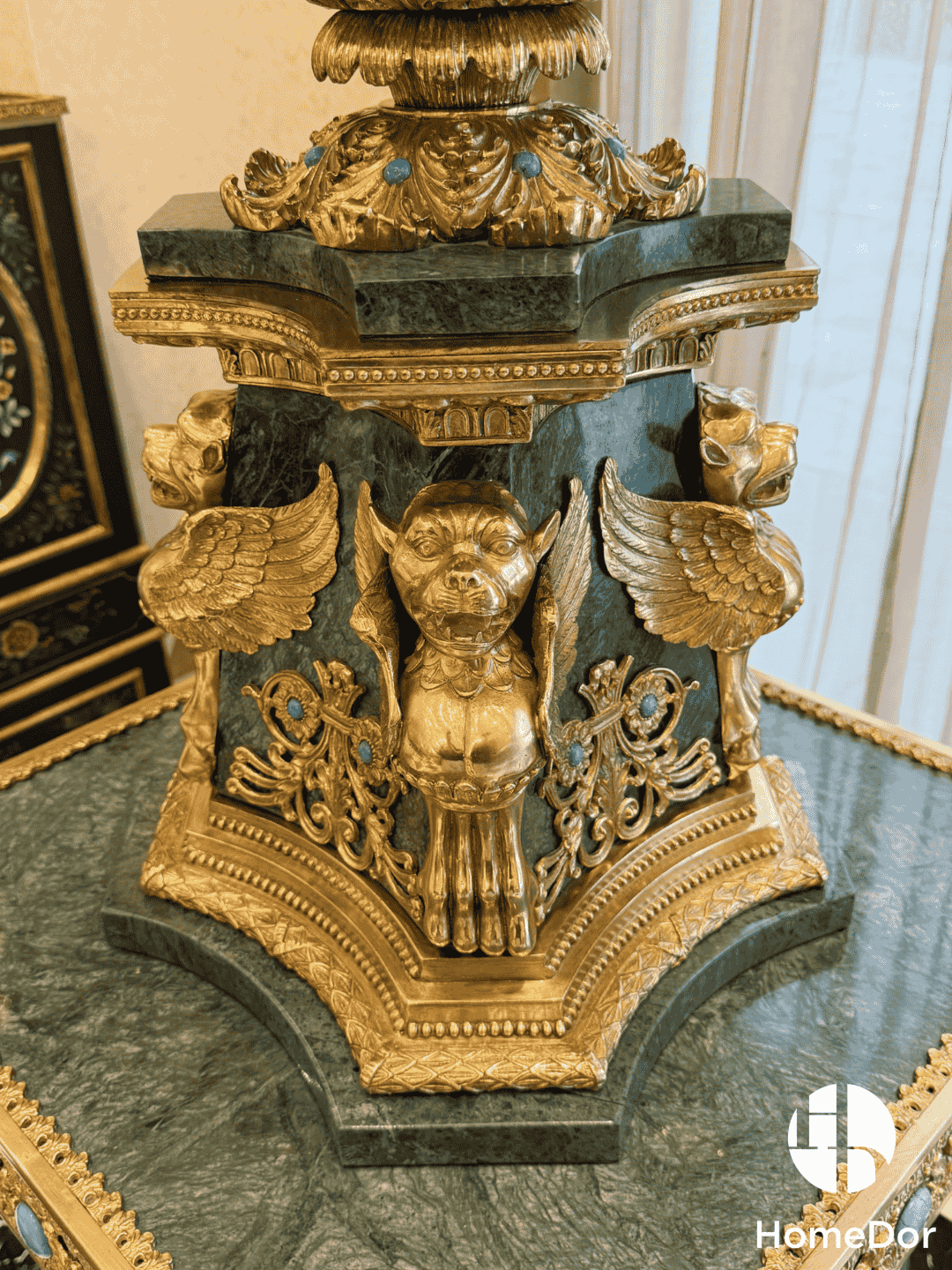 HomeDor × FH&Home | Neo-Baroque Art Deco Majesty Turquoise Floor Lamp6