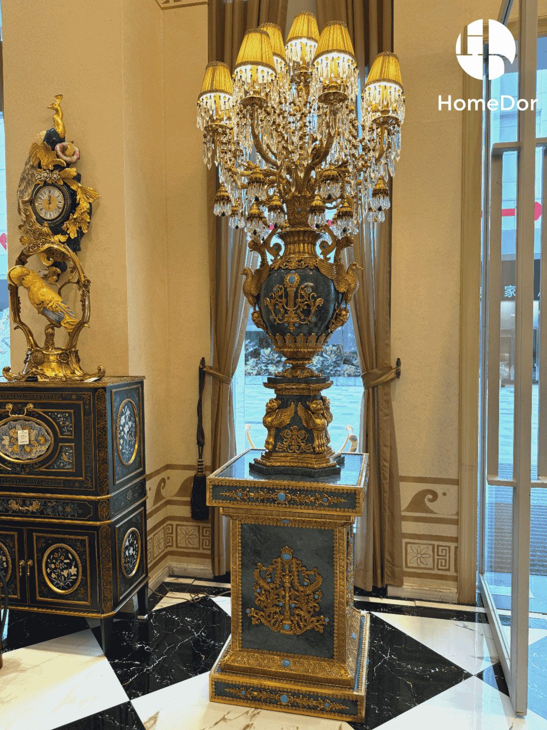 HomeDor × FH&Home | Neo-Baroque Art Deco Majesty Turquoise Floor Lamp9