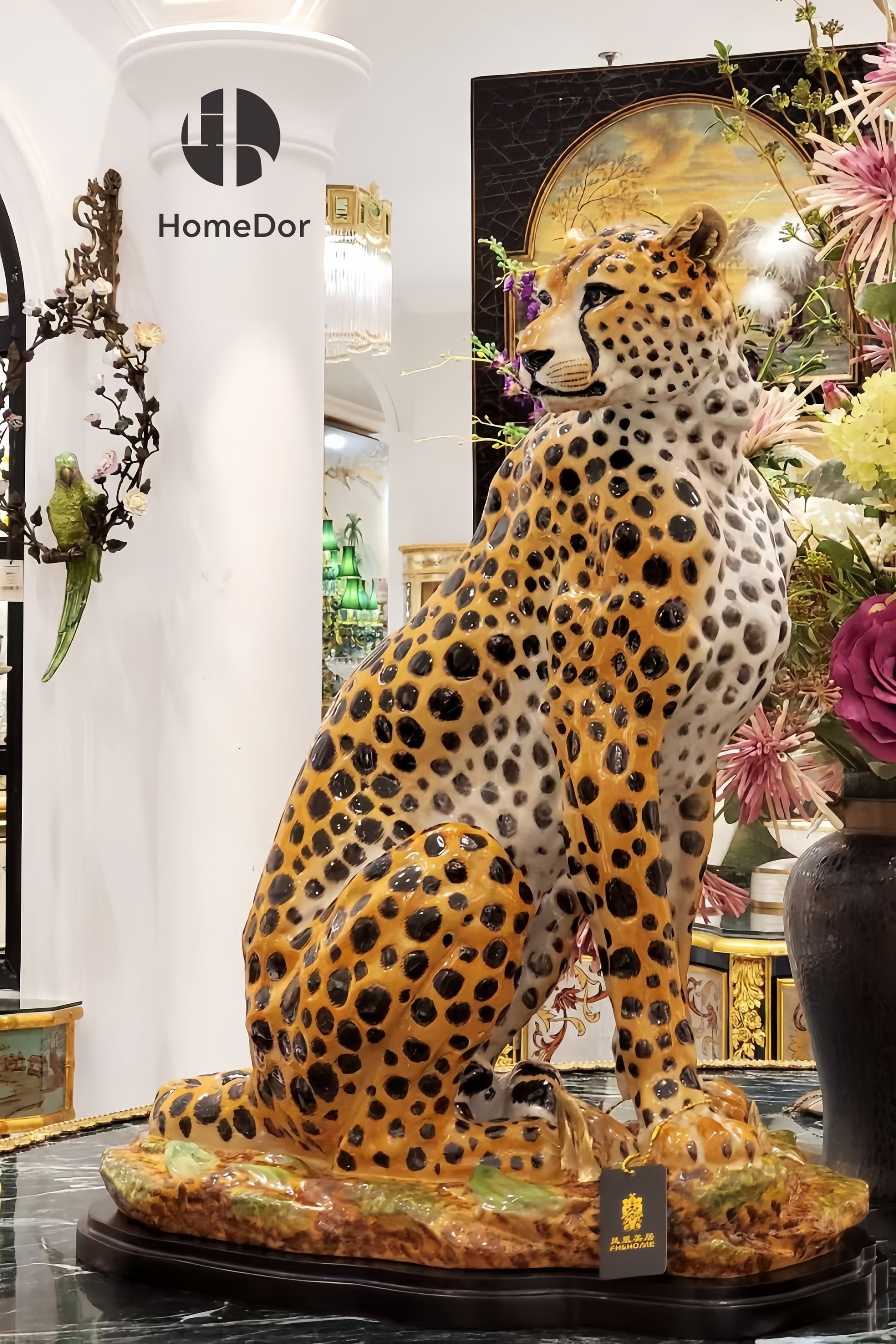 HomeDor × FH&Home | Opulent Fortune Leopard Figurine/Table Decor