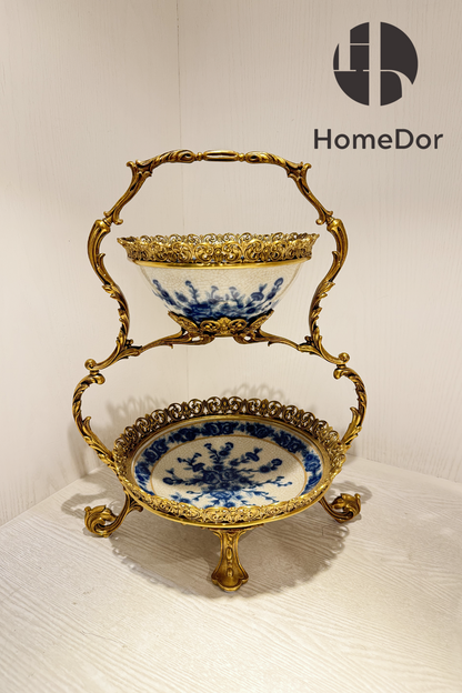 HomeDor × FH&Home |  Sophisticated Blue-and-White Porcelain Table Decor Set