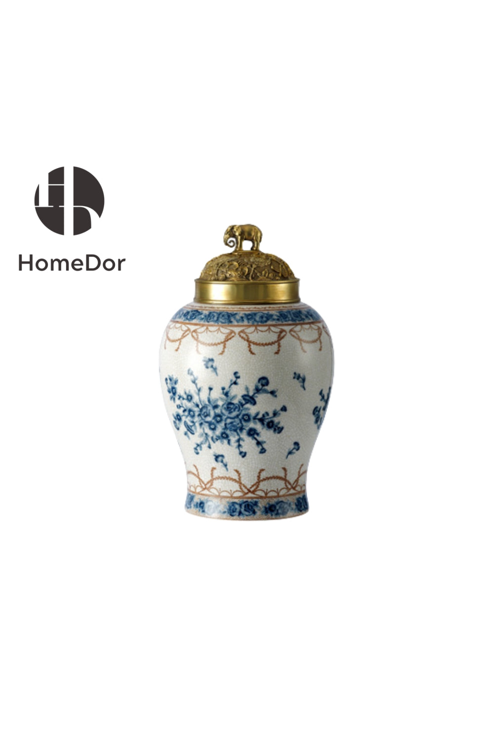 HomeDor × FH&Home |  Sophisticated Blue-and-White Porcelain Table Decor Set