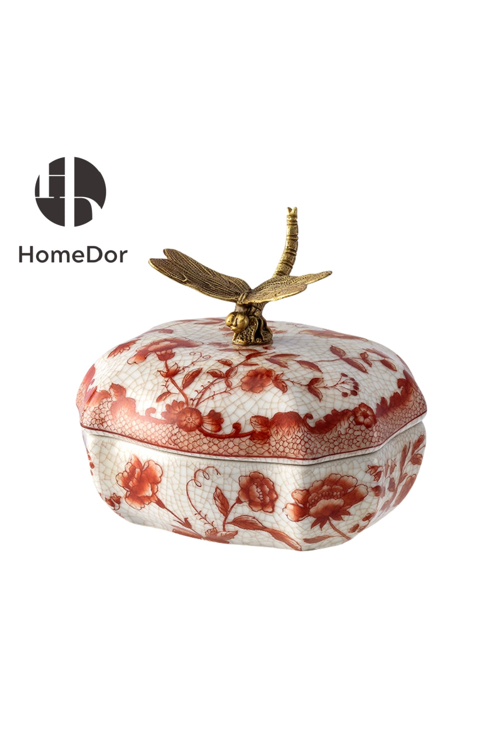 HomeDor × FH&Home | Vintage Red Floral Porcelain Table Decor Set