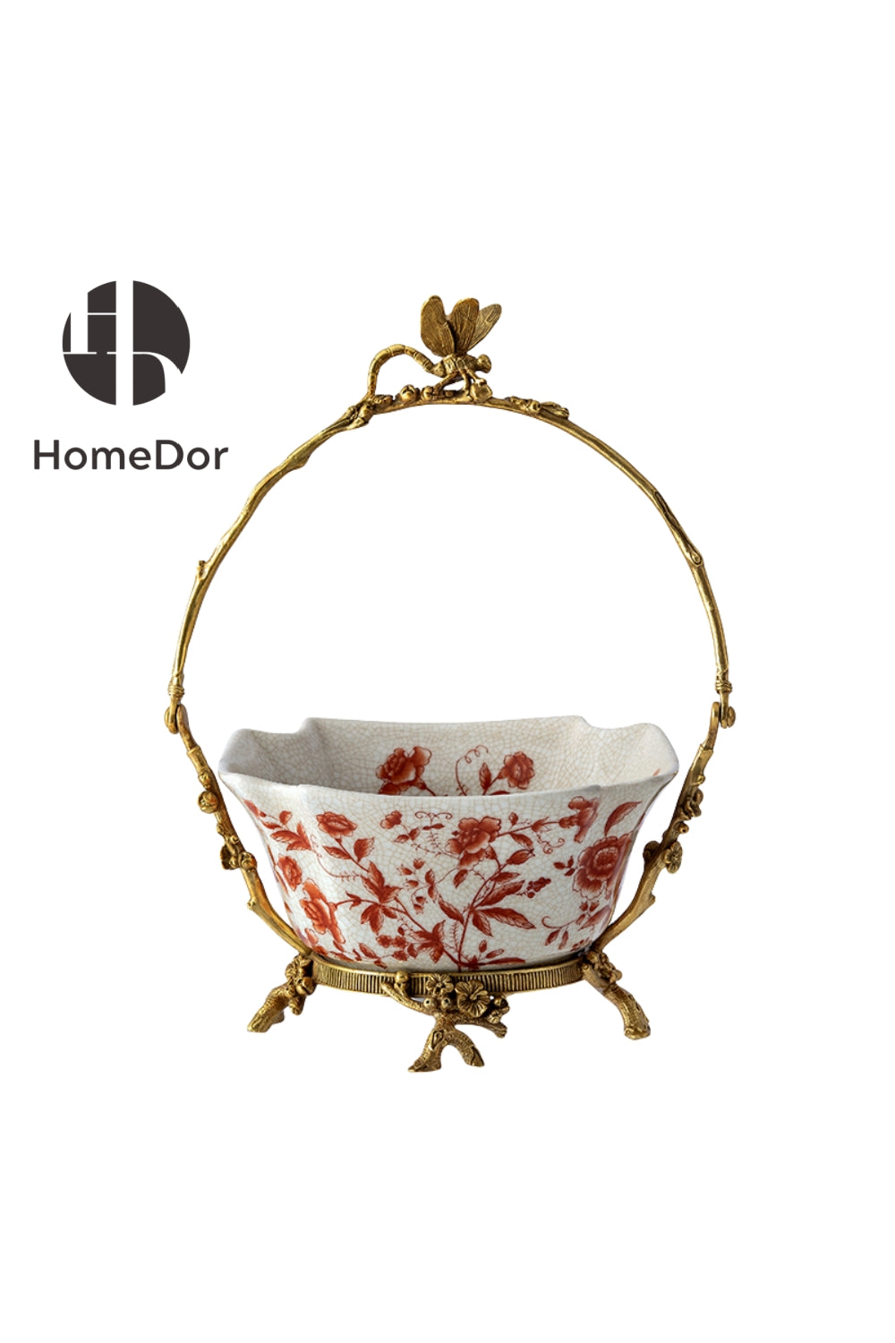 HomeDor × FH&Home | Vintage Red Floral Porcelain Table Decor Set