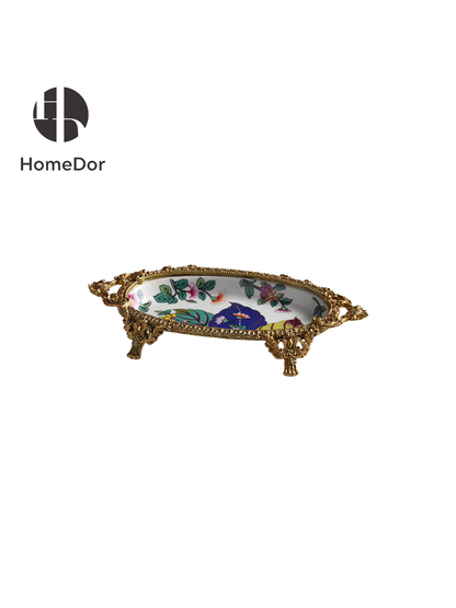 HomeDor Luxe Classical Polychrome Bird-Blossom Decor Set-II