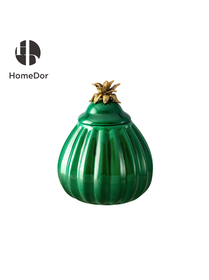 HomeDor Luxe Conjunto de decoración verde esmeralda y dorado I