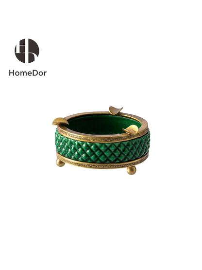 HomeDor Luxe Conjunto de decoración verde esmeralda y dorado I