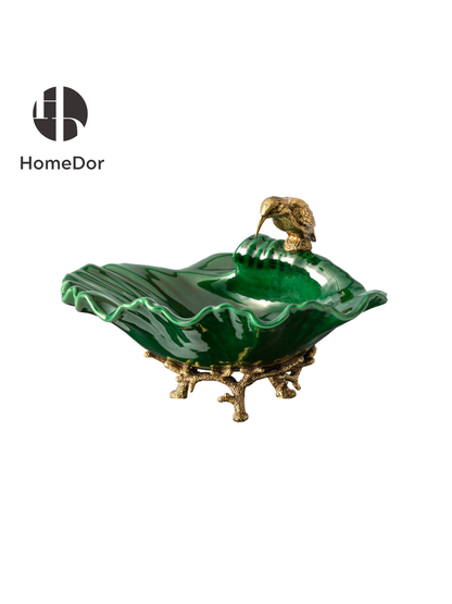 HomeDor Luxe Conjunto de decoración verde esmeralda y dorado I