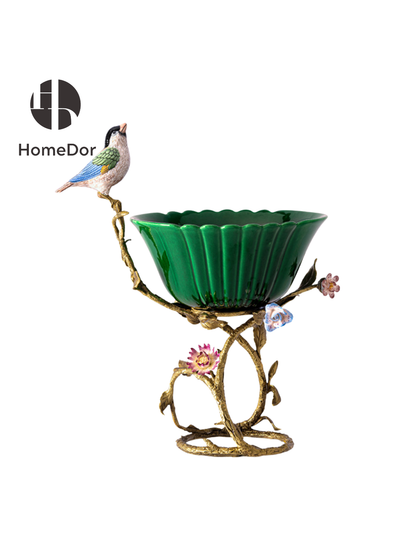 HomeDor Luxe Conjunto de decoración verde esmeralda y dorado I