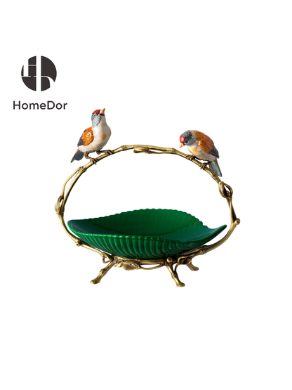 HomeDor Luxe Conjunto de decoración verde esmeralda y dorado I