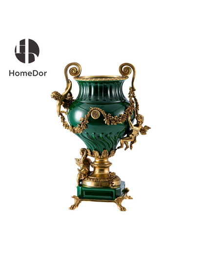 HomeDor Luxe Emerald Green & Gilded Decor Set II