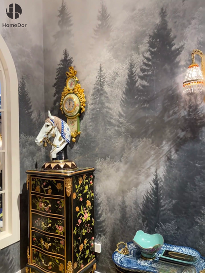 HomeDor Luxe Vintage Gilt Floral Embellished Wall Clock