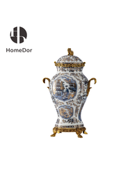 Decorative Urn: L28cm × W17cm × H44cm