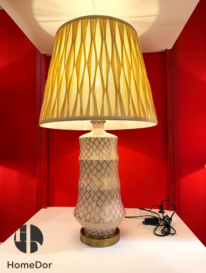 HomeDor Modern Luxury Mermaid Scale Porcelain Table Lamp