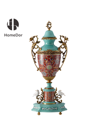 Lidded Urn: L33cm × W20cm × H76cm