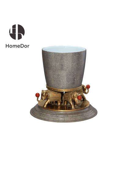 HomeDor Ornate Elephant Base Decorative Planter