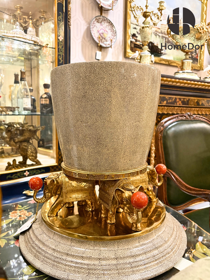 HomeDor Ornate Elephant Base Decorative Planter