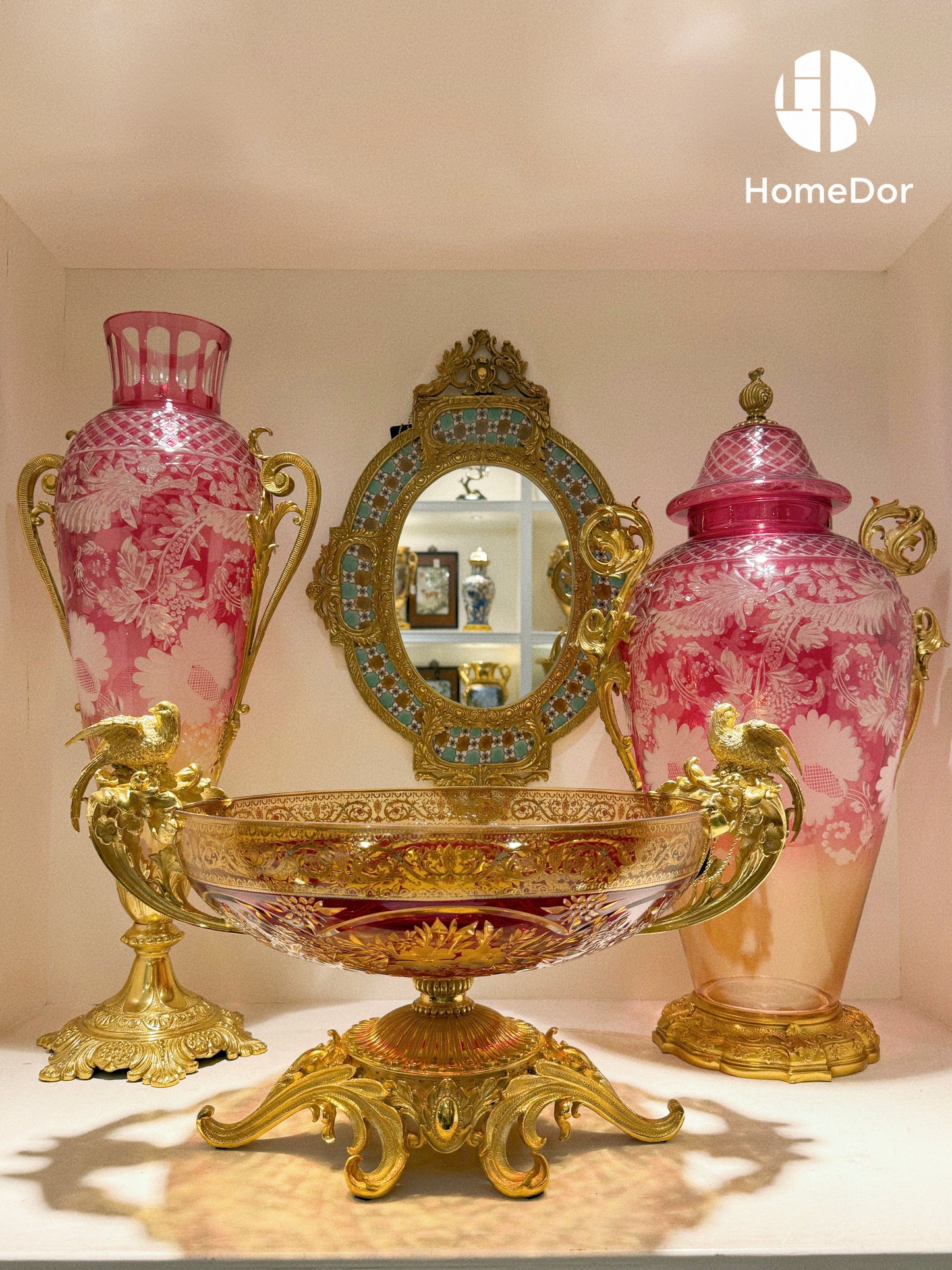 Pink Baroque Vases for Luxury Home Decor