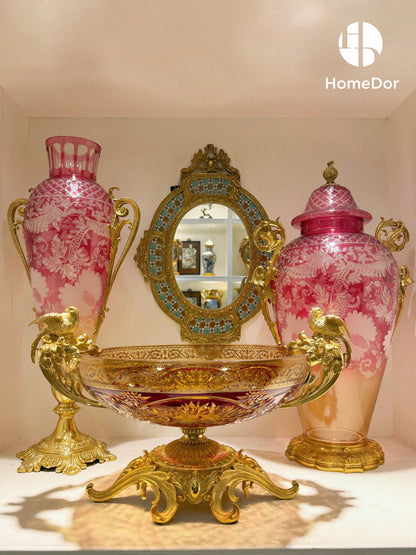 Pink Baroque Vases for Luxury Home Decor
