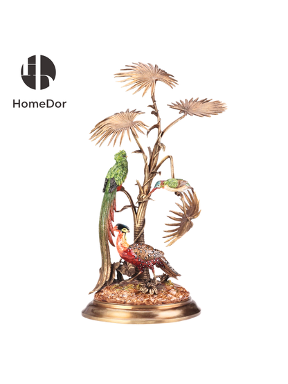 HomeDor Playful Tropical Island Birds Table Decor Sculpture Set