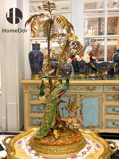 HomeDor Playful Tropical Island Birds Table Decor Sculpture Set