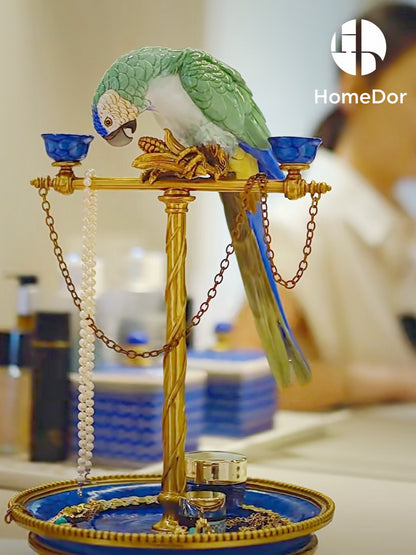 HomeDor × FH&amp;Home | Candelabro y bandeja de postres con diseño de loro retro glamuroso