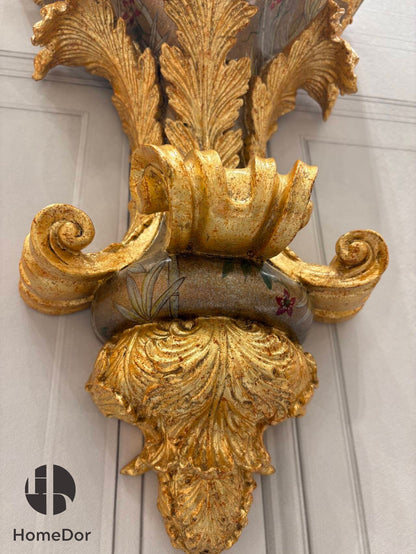 Decoración de pared con pedestal vintage de estilo rococó HomeDor