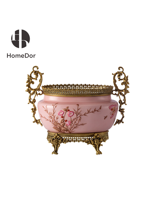 Chinoiserie Peach Blossom Decorative Porcelain Jardinière
