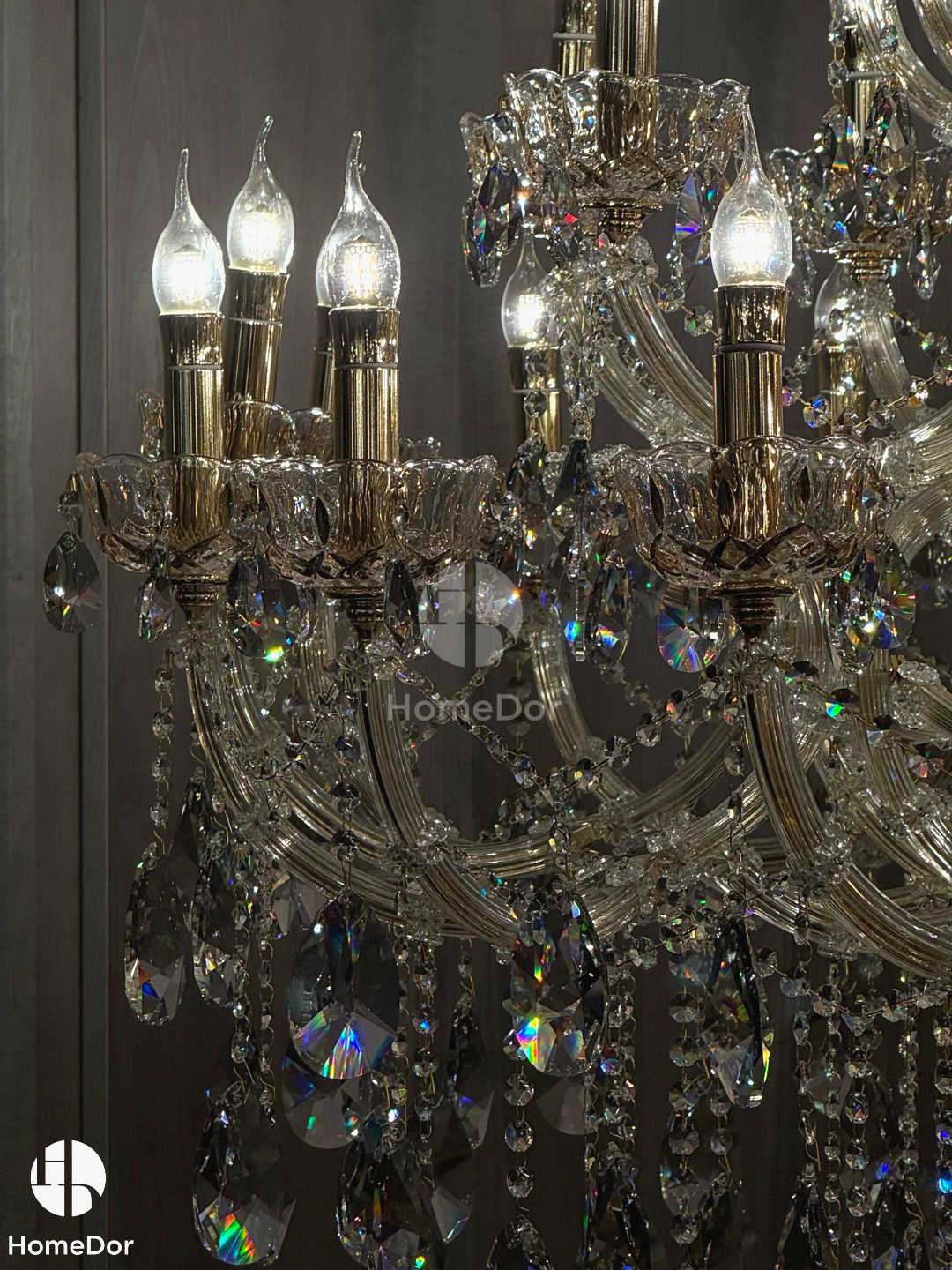 HomeDor Romantic Crystal Twig Baroque Chandelier for palace style decor