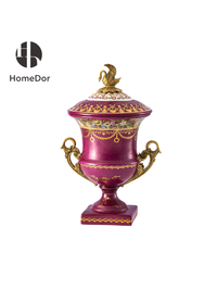 Lidded Urn: L22cm × W19cm × H35cm