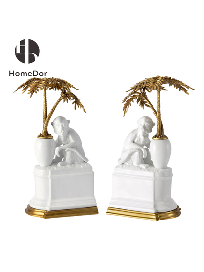 HomeDor Sophisticated Tropical Paradise Monkey Bookend