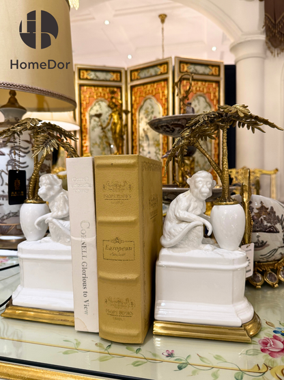 HomeDor Sophisticated Tropical Paradise Monkey Bookend