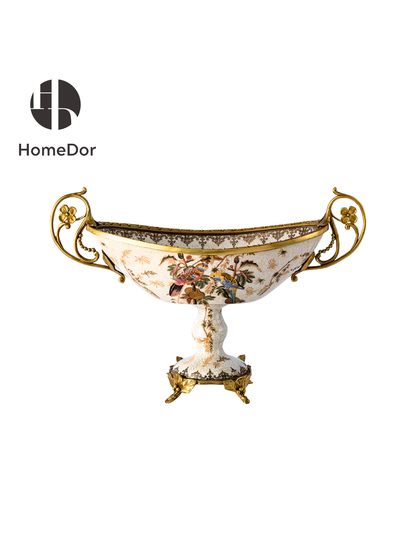 HomeDor Vintage Bird & Botanical Gilded Decor Set