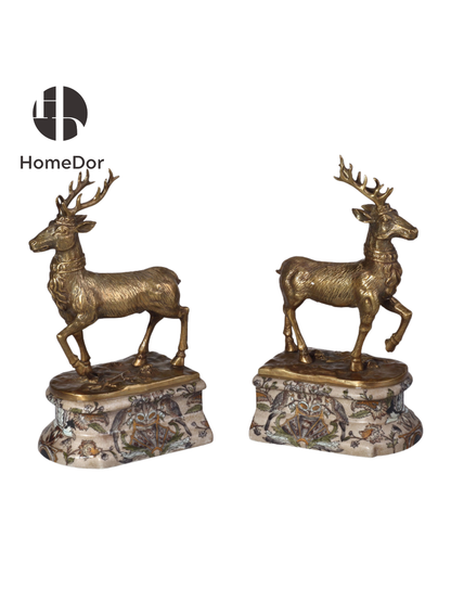 HomeDor Vintage Regal Gilded Stag Bookend