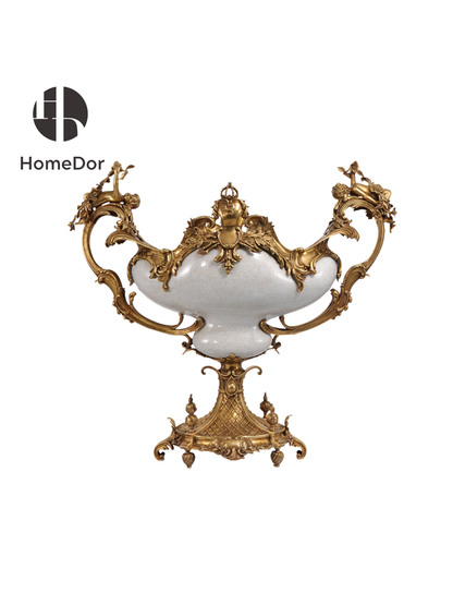 HomeDor × FH&Home | Ornate Four-Bellied Deep Decorative Vessel