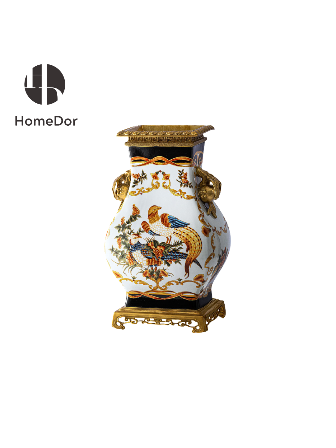 HomeDor × FH&Home | Royal Golden Pheasant & Floral Gilt Decor Set