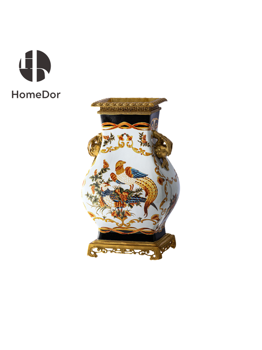 HomeDor × FH&Home | Royal Golden Pheasant & Floral Gilt Decor Set