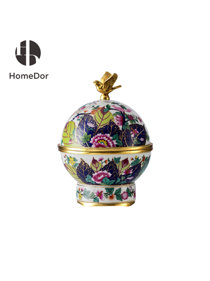 HomeDor × FH&Home | Luxe Classical Polychrome Bird-Blossom Decor Set-II