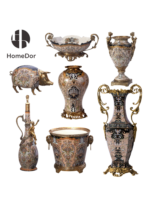HomeDor Regal Paladin Series Neoclassical Gilded Decor Set