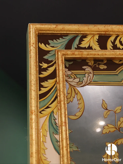 HomeDor Luxury Four-Panel Double-Sided Glass Room Divider