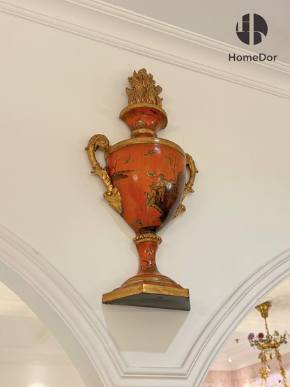 مجموعة ديكور حائط فاخرة بتصميم كلاسيكي من هوم دور، بنمط الكأس المزخرف. 