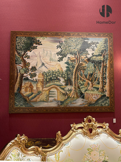 Arte de pared con paisaje rural elegante vintage HomeDor