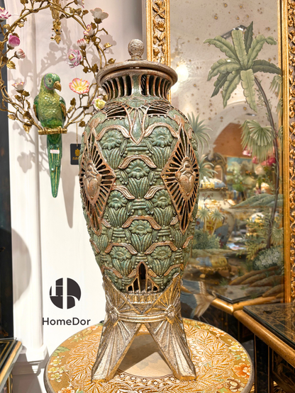 HomeDor Exquisite Wooden Table Lamp