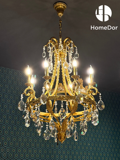 ثريا فاخرة عتيقة كلاسيكية من النحاس من هوم دور